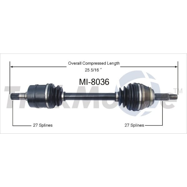 Surtrack Axle Cv Axle Shaft, Mi-8036 MI-8036 - main